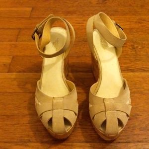 Lands' End Suede platform sandal